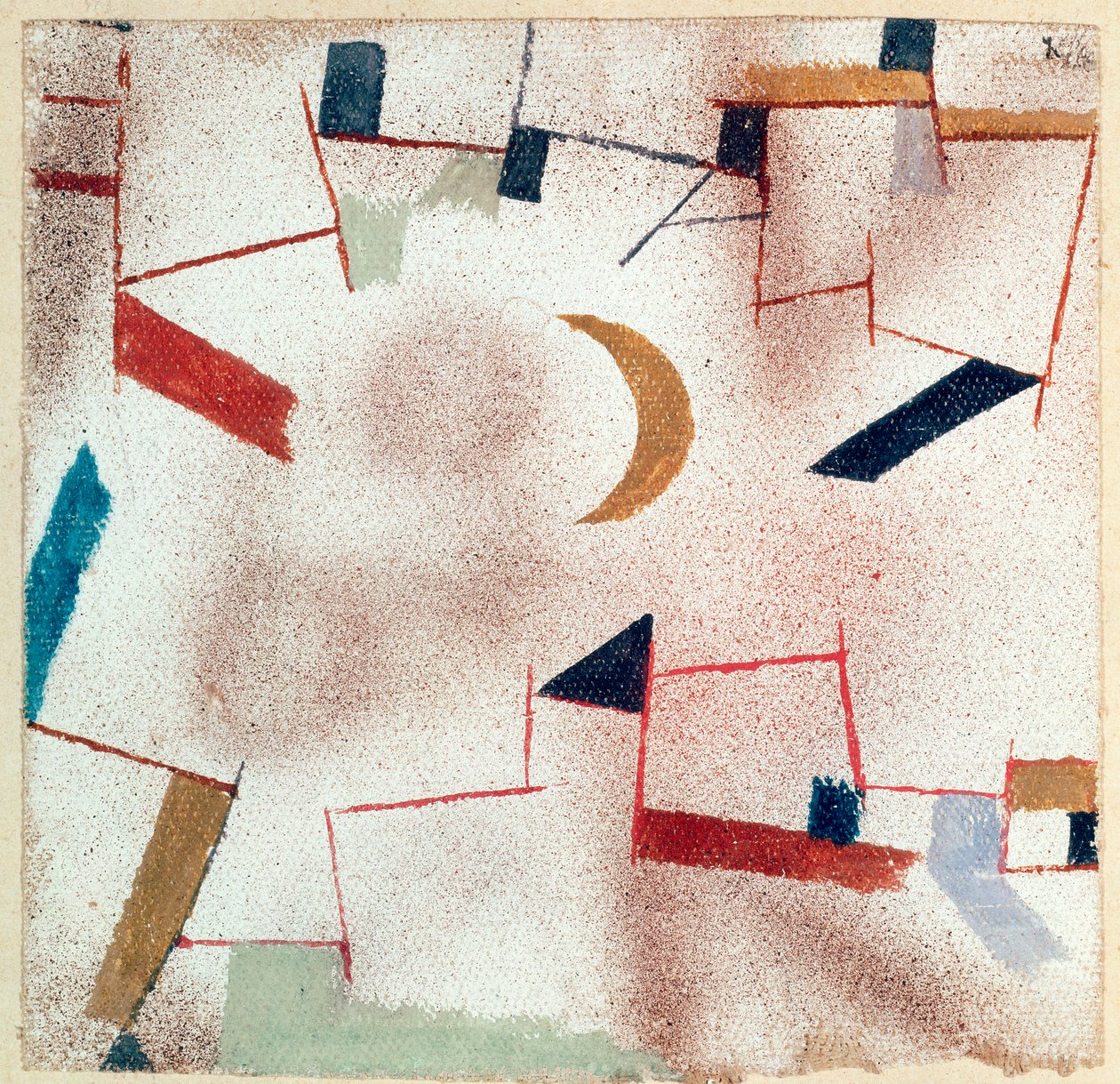 Abstrakt med halvmåne af Paul Klee