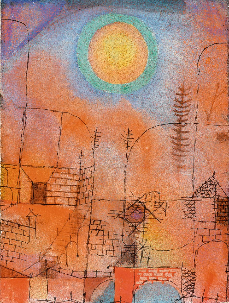 Bau, 1919. af Paul Klee