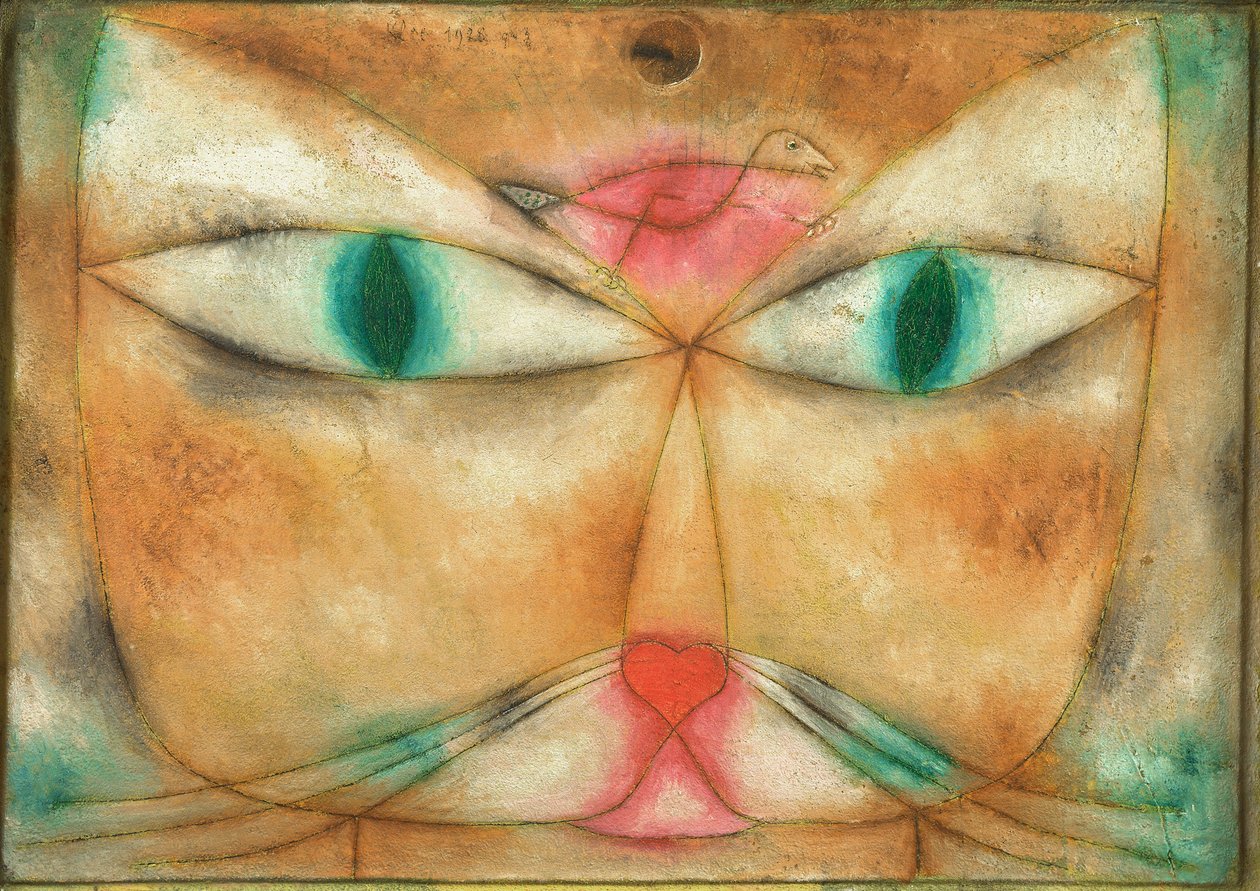 Kat og fugl af Paul Klee