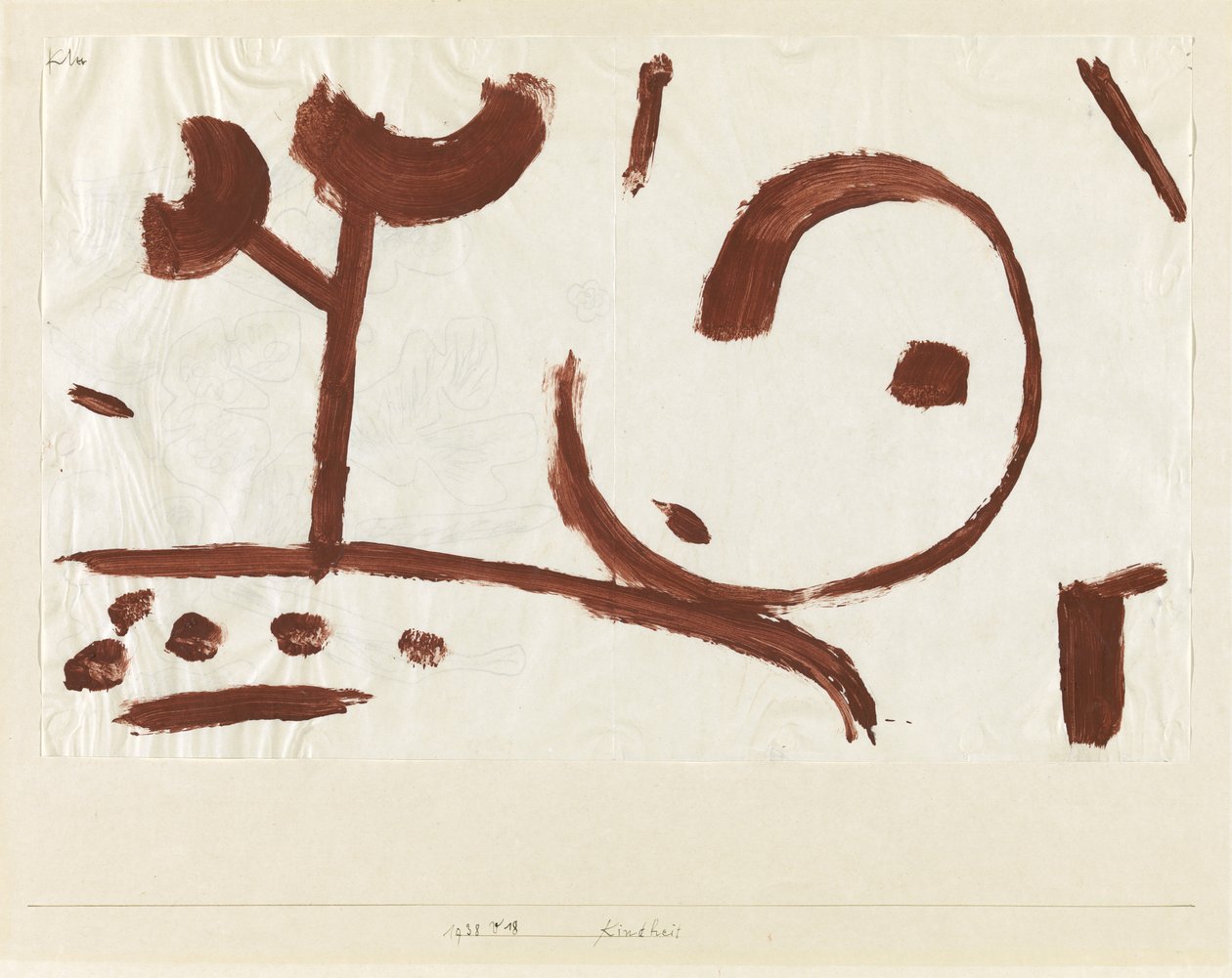 Barndom Spædbarn, 1938 af Paul Klee