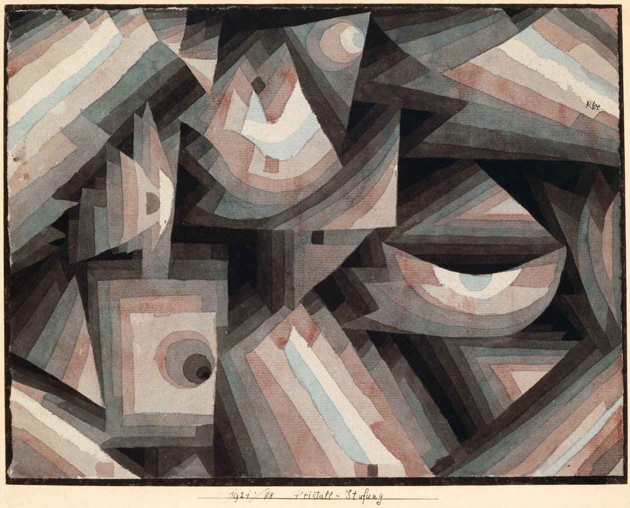 Crystal Gradation, 1921. af Paul Klee