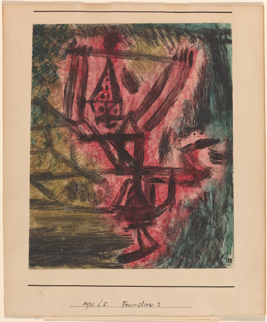 Feuer Clown I (Fire Clown) af Paul Klee