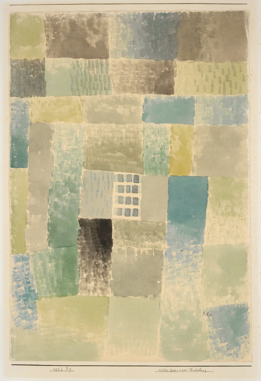 Første hus i en bygd, 1926. af Paul Klee