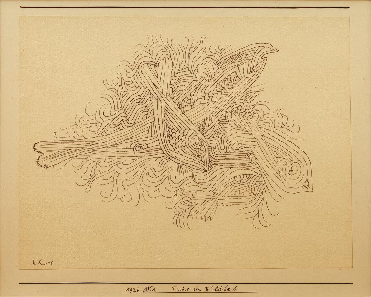 Fisk i torrenten af Paul Klee