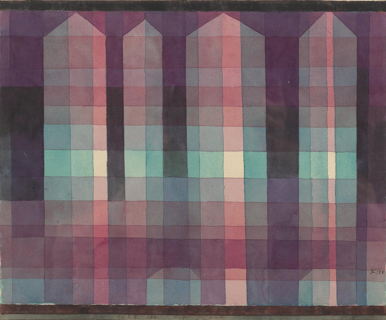 Fire tårne, 1923. af Paul Klee