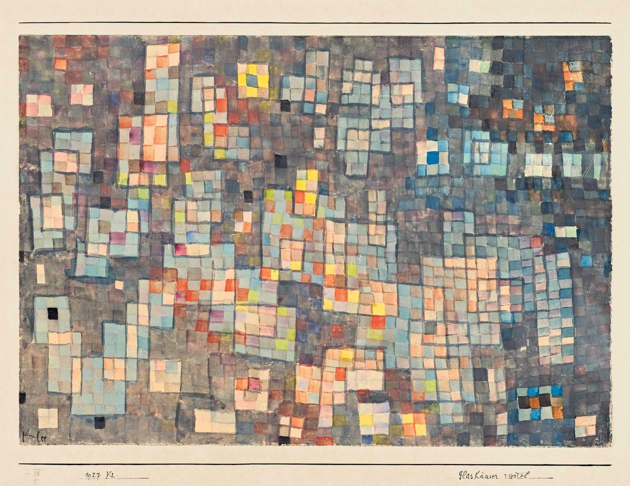 Glashuskvarteret, 1927. af Paul Klee