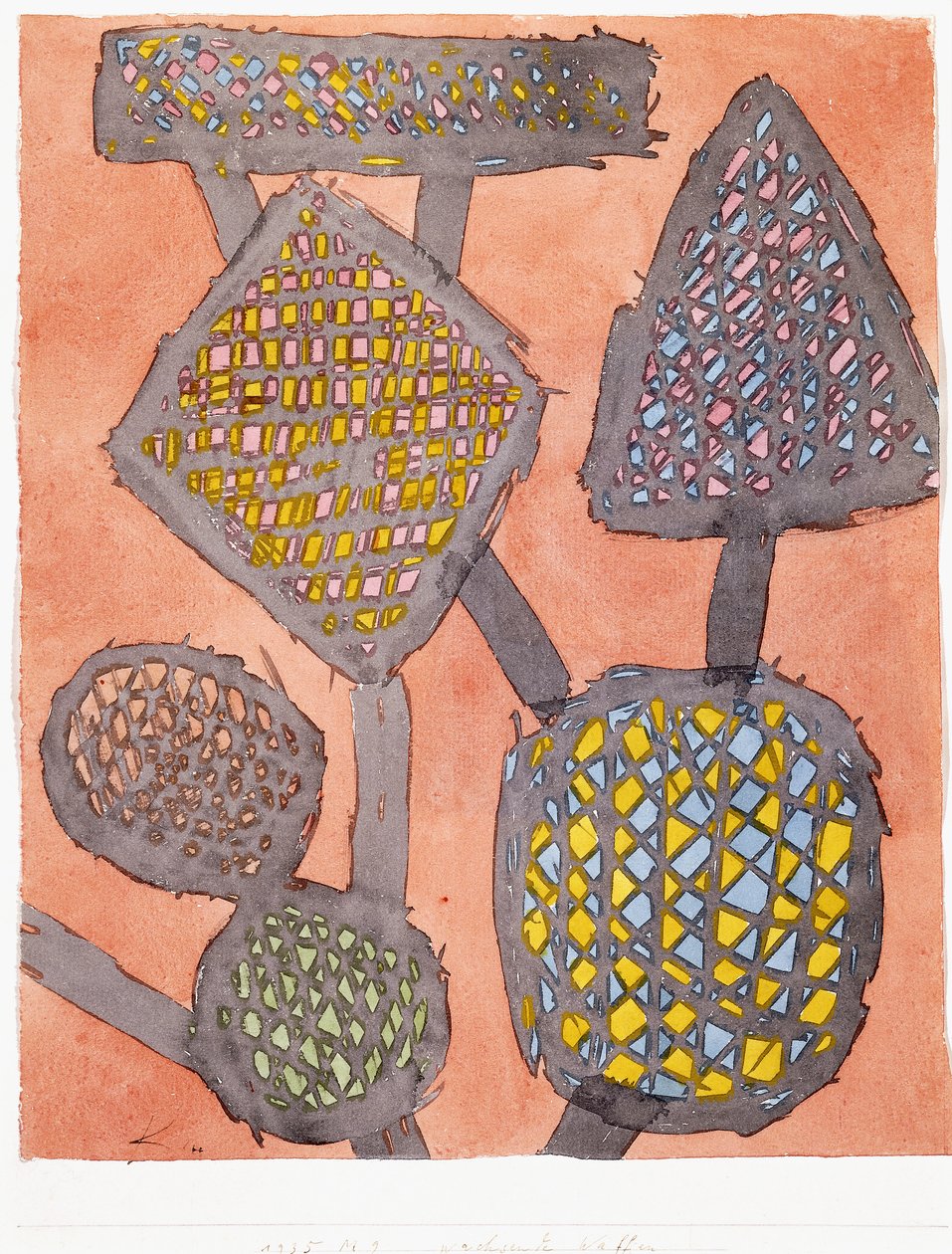 voksende våben; vaske våben af Paul Klee