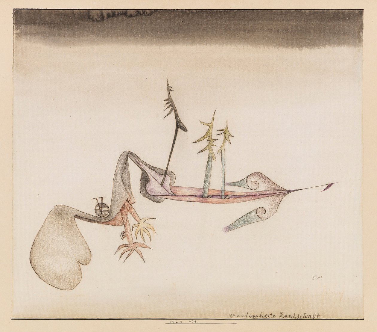 Ground Bewitched Landscape, 1924. af Paul Klee
