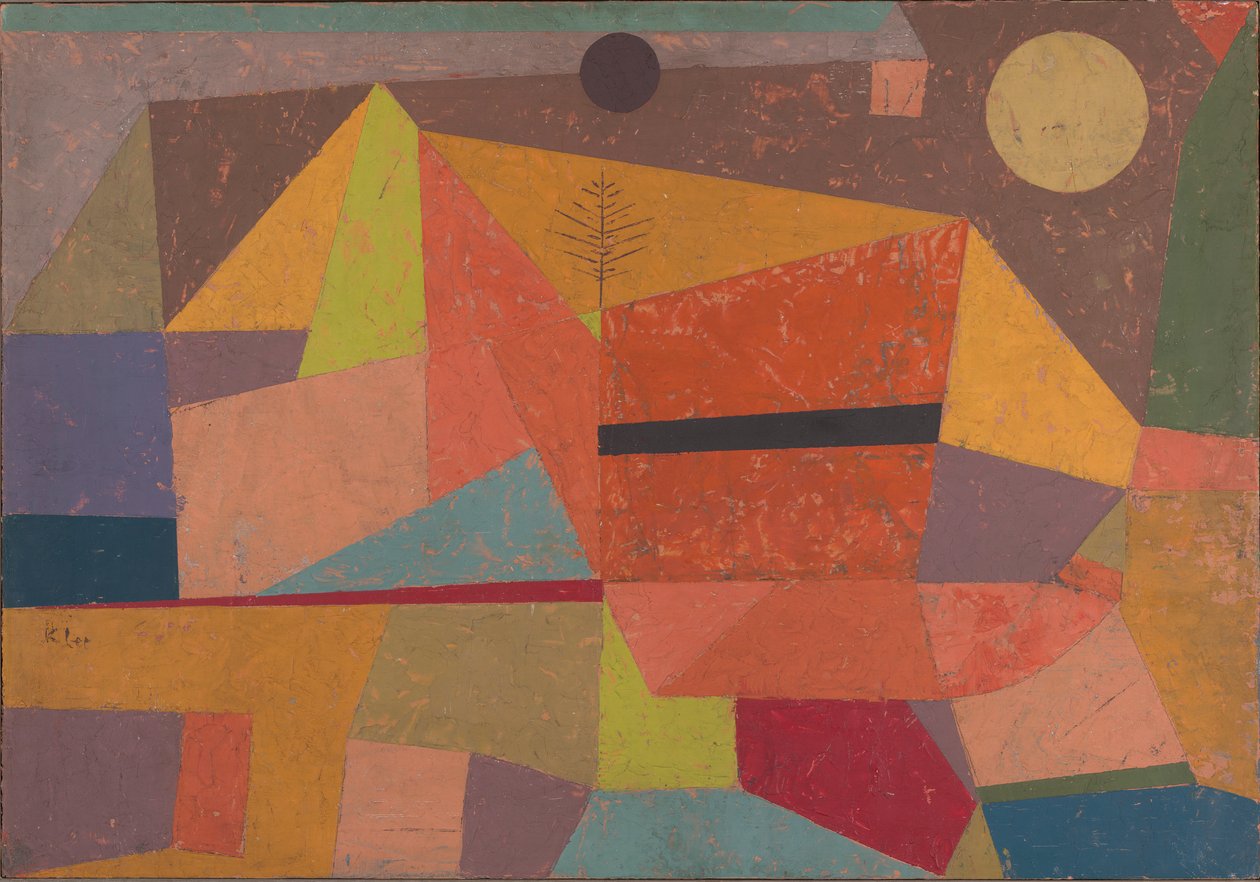 Frydefuldt bjerglandskab af Paul Klee