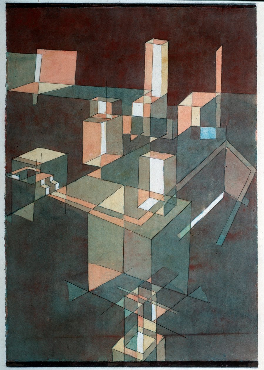 Italiensk by - Maleri af Paul Klee