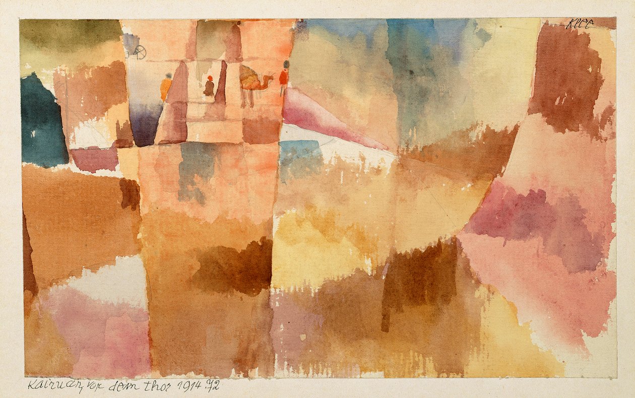 Kairouan, før portene. af Paul Klee