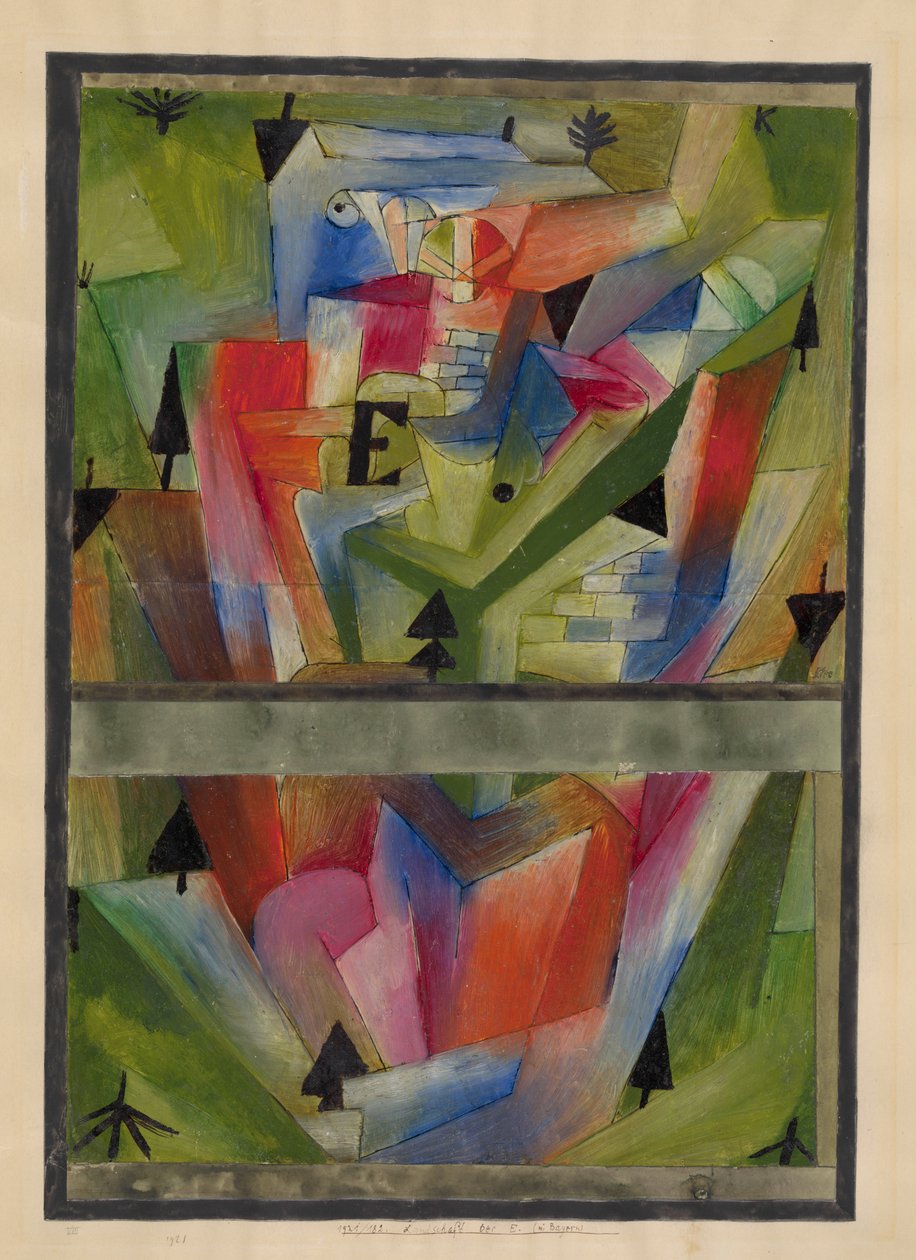 Landskab nær E. i Bayern, 1921. af Paul Klee