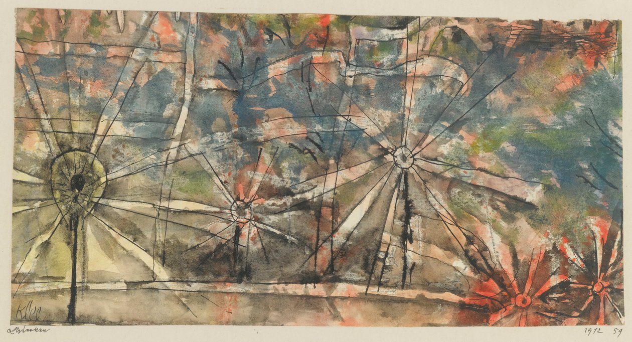 Lanterne gadelygter, 1912. af Paul Klee