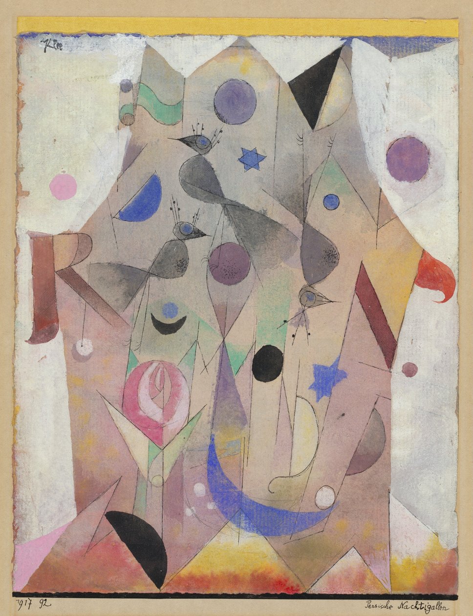 Persiske nattergale (persiske nattergale) af Paul Klee