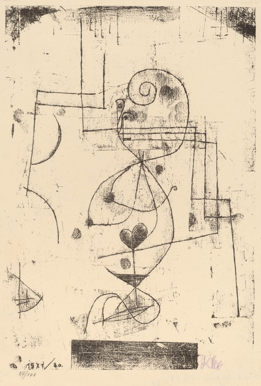 Queen of Hearts (Herzdame) af Paul Klee