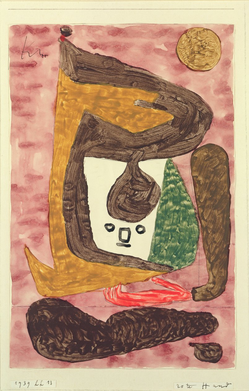 Rød hånd af Paul Klee