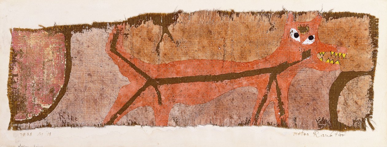 Rødt rovdyr af Paul Klee