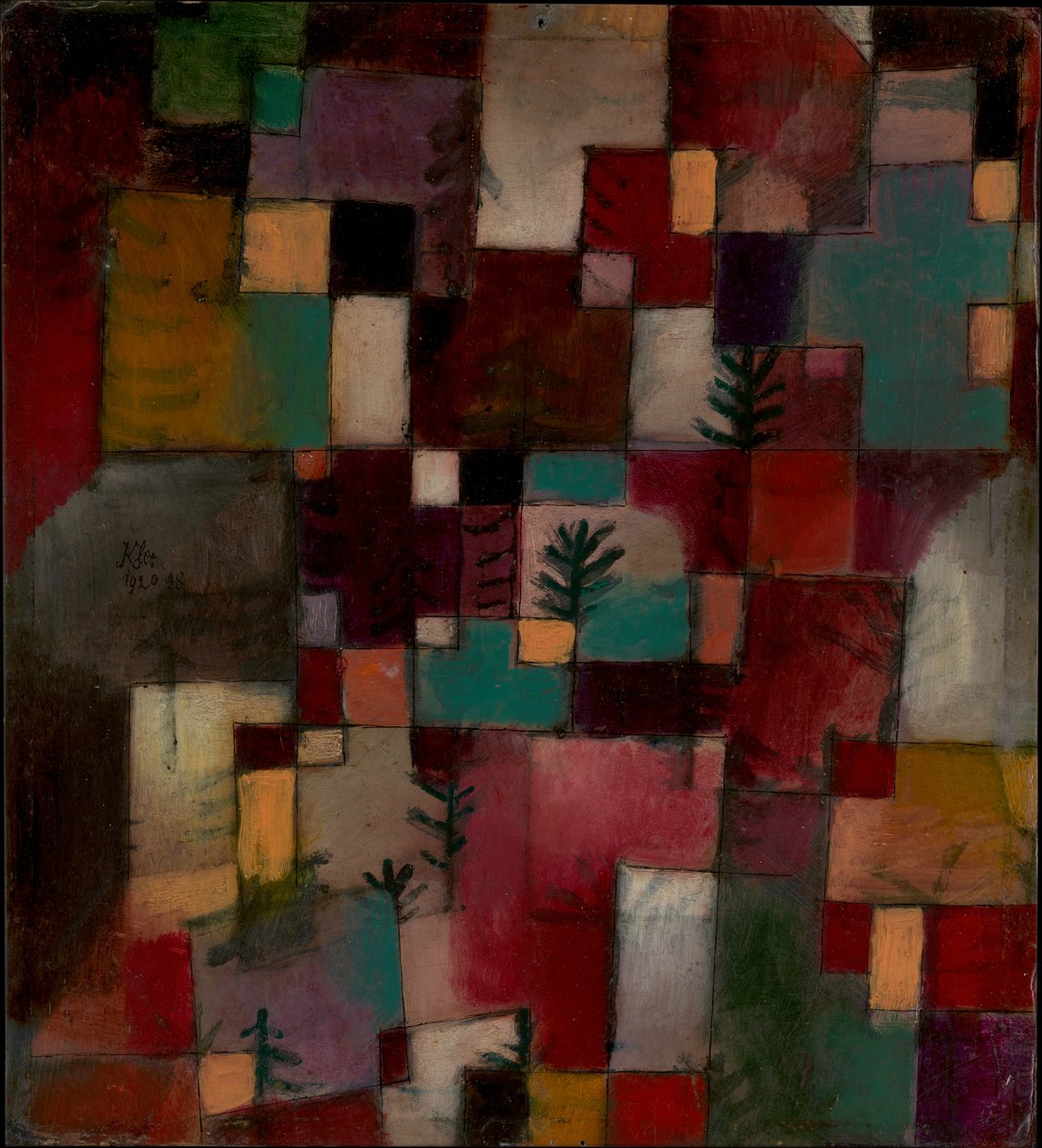 Rødgrønne og violet-gule rytmer af Paul Klee