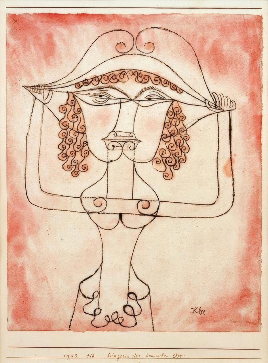 Sanger for den komiske opera af Paul Klee