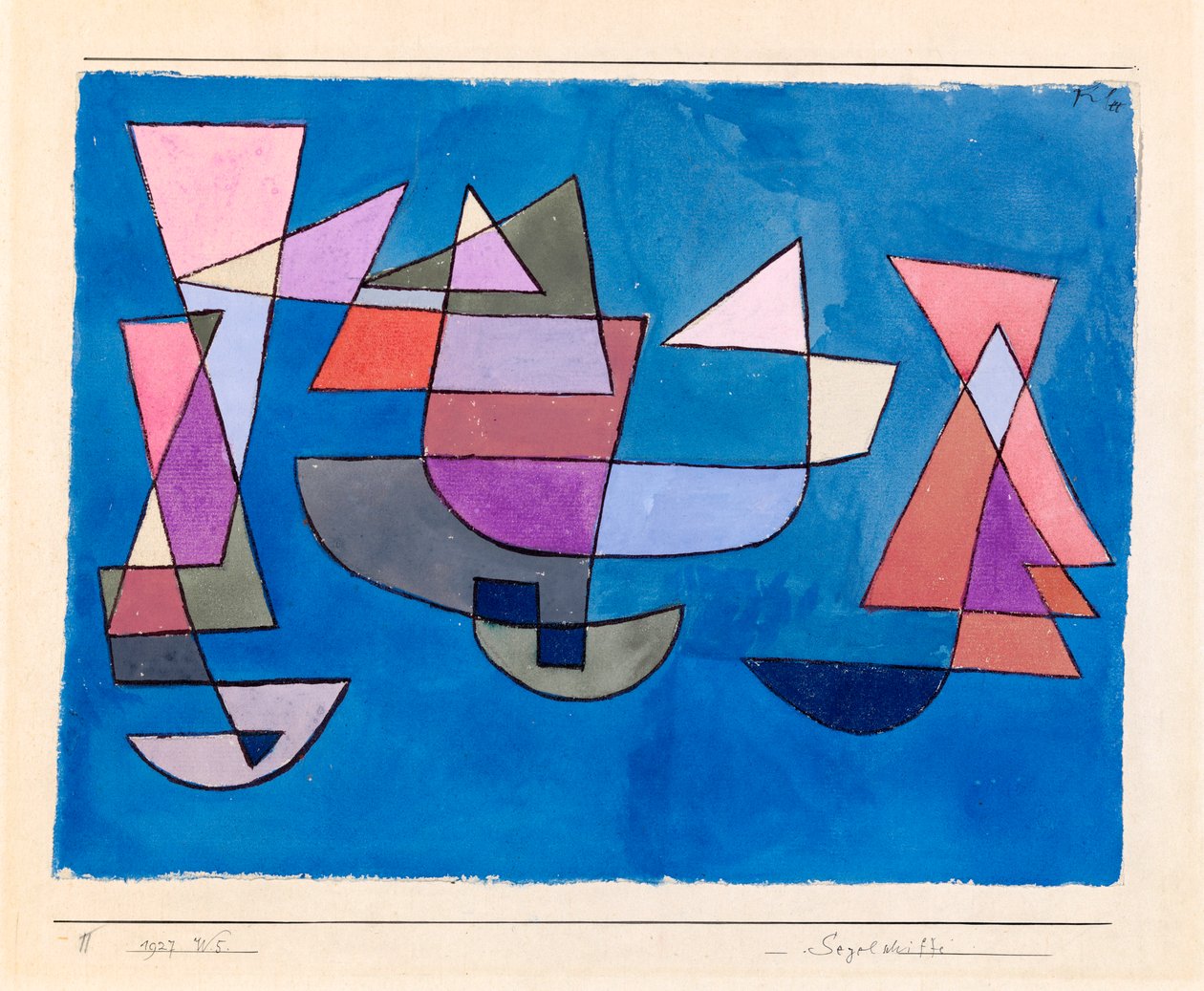 Segelschiffe sejlskibe, 1927. af Paul Klee