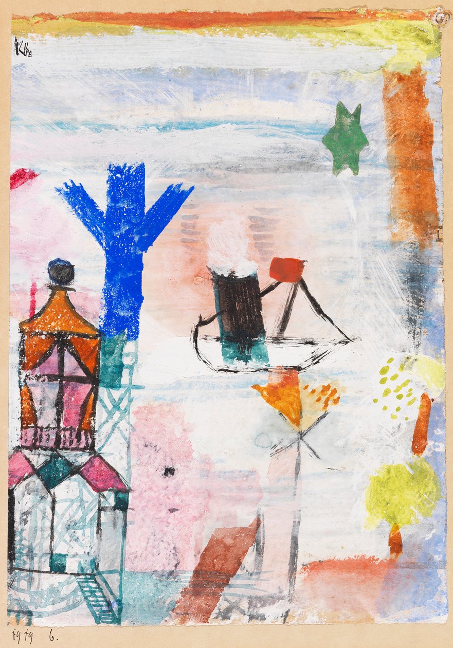 Lille Dampskib, 1919. af Paul Klee