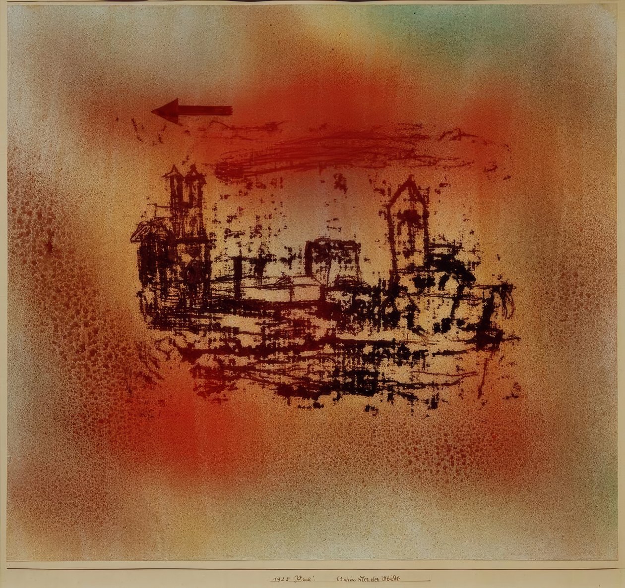 Storm over byen af Paul Klee