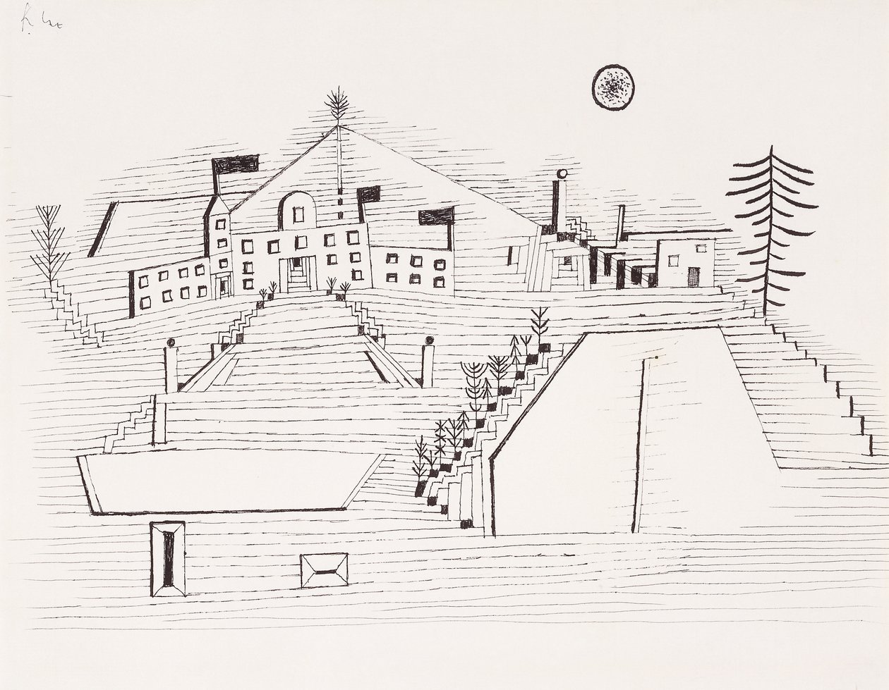 Sommerpaladset ved Beride; Sommerpalads nær Beride af Paul Klee
