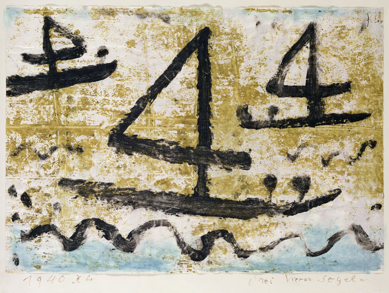 Tre firere Sejler af Paul Klee