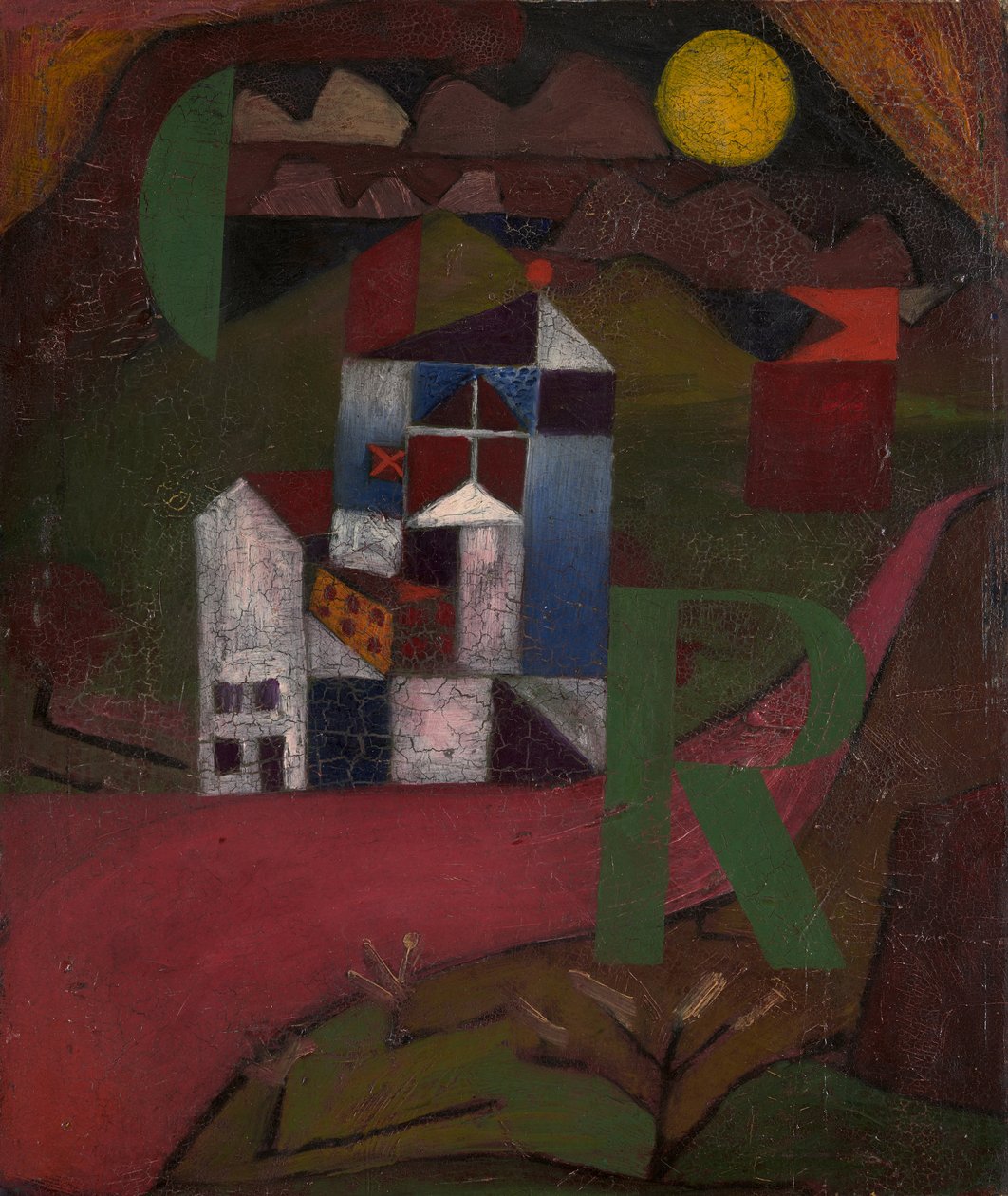 Villa R. Hus ved vejkanten, 1919. af Paul Klee