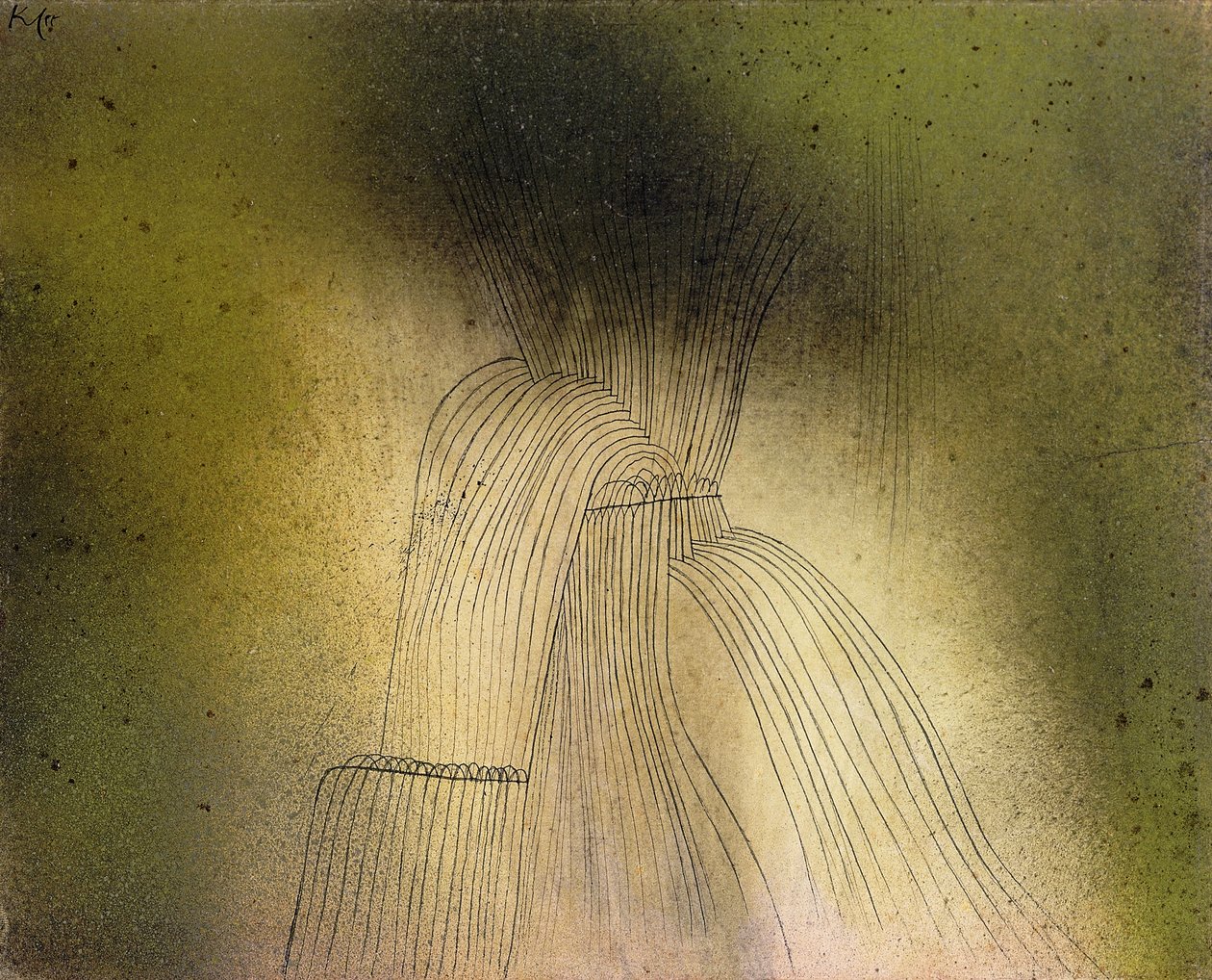 Vandfald; vandfald af Paul Klee