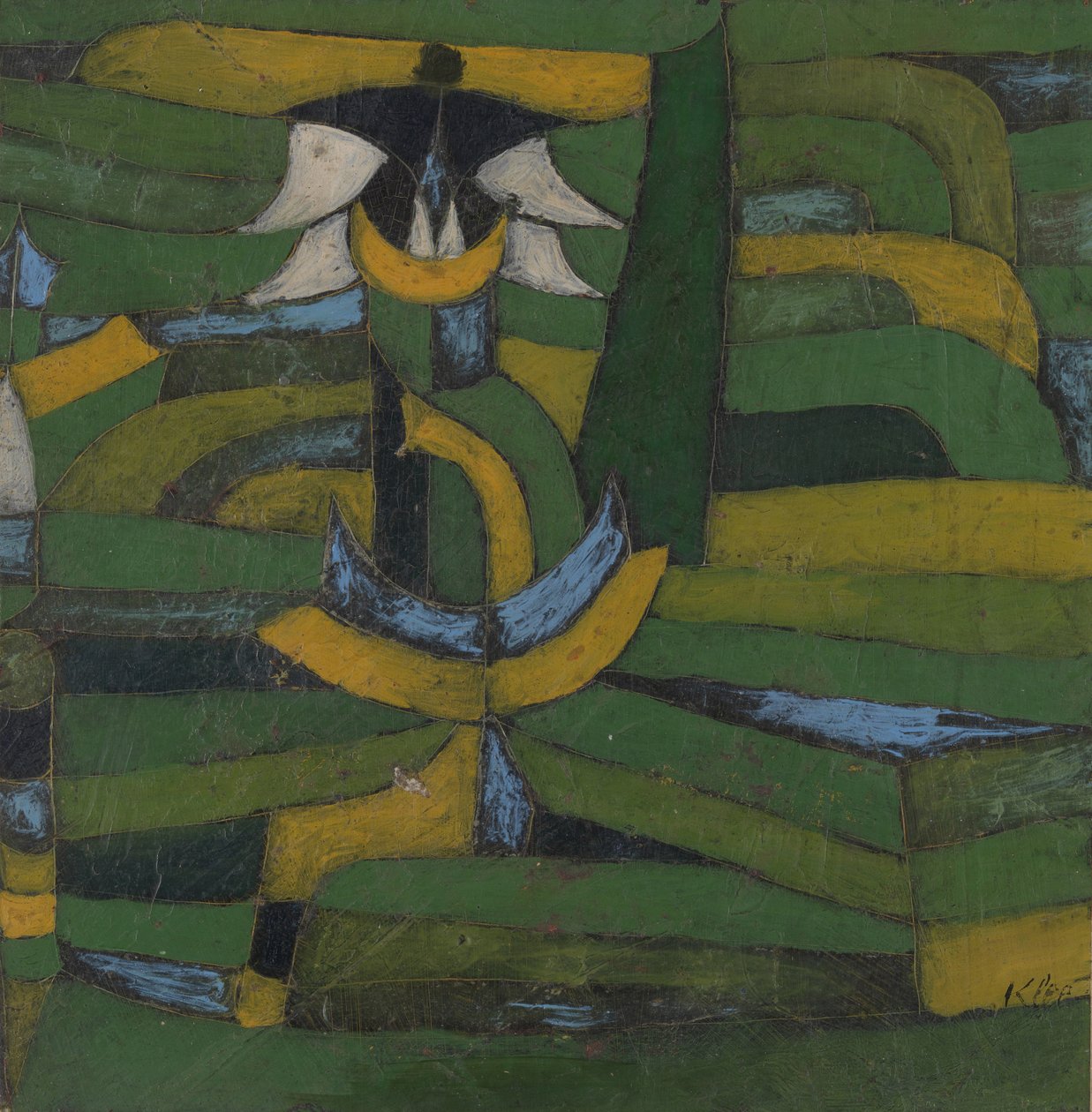 Hvid blomst i haven, 1920. af Paul Klee