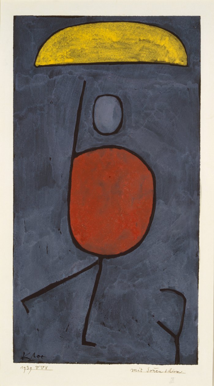 Med en paraply, 1939. af Paul Klee