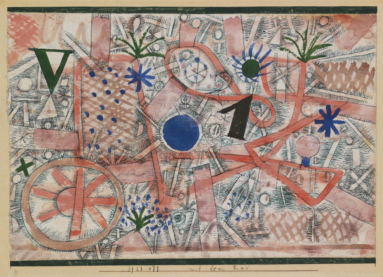 Med hjulet. af Paul Klee