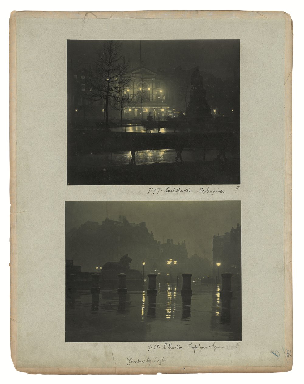 London by Gaslight, ca. 1896 (grøntonede karbonprint) af Paul Martin