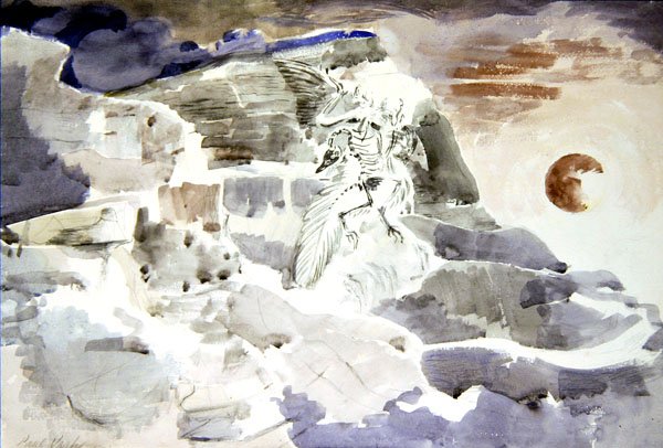 Spøgelse i skiferen af Paul Nash