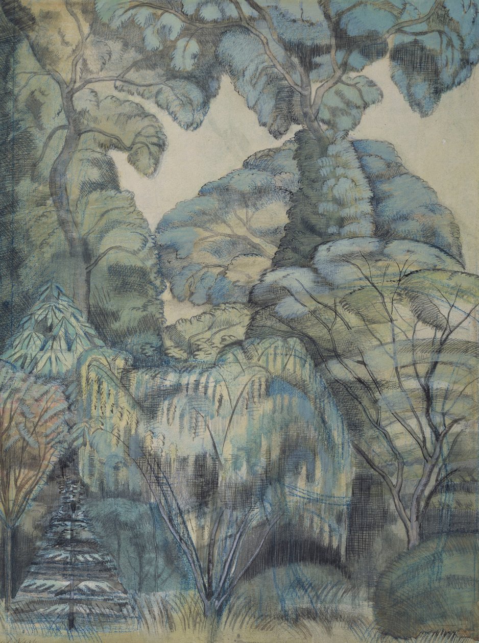 Træer i Bird Garden, Iver Heath af Paul Nash