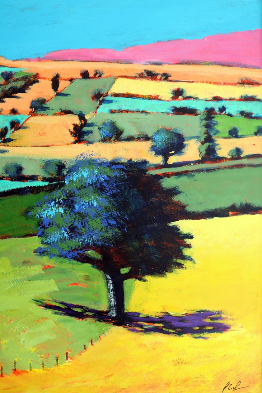 Coombe close up 1 (akryl om bord) af Paul Powis