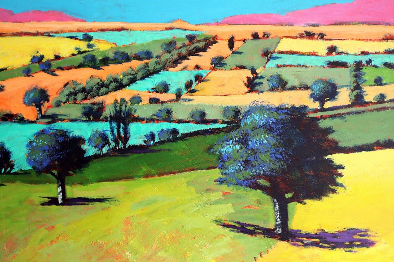 Coombe close up 4 (akryl ombord) af Paul Powis