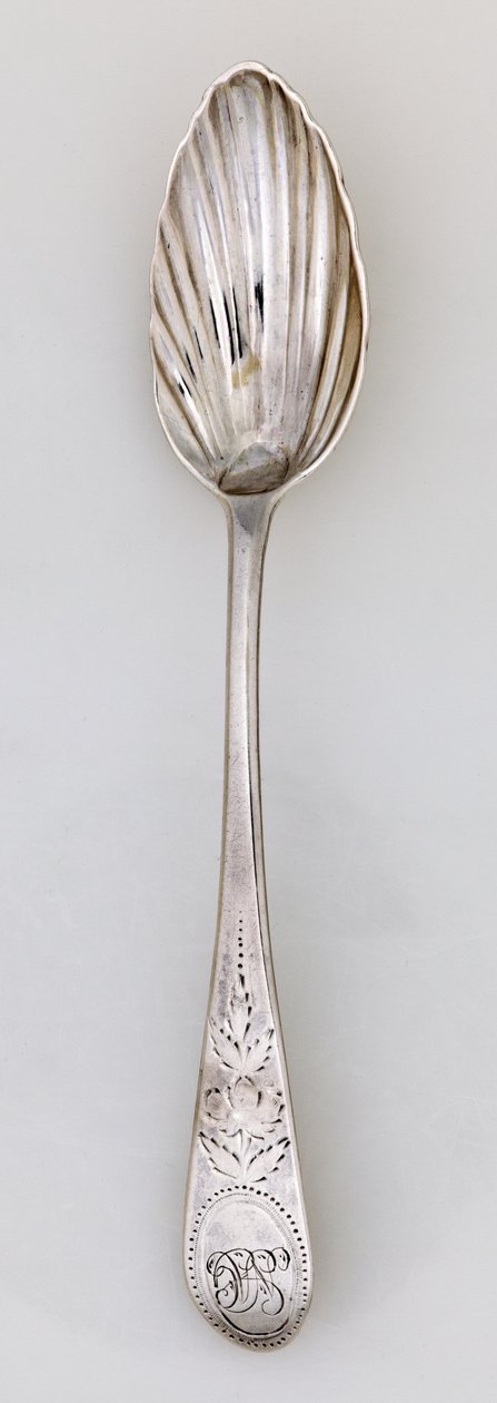 Riflet teske, ca. 1785 (sølv) af Paul Revere