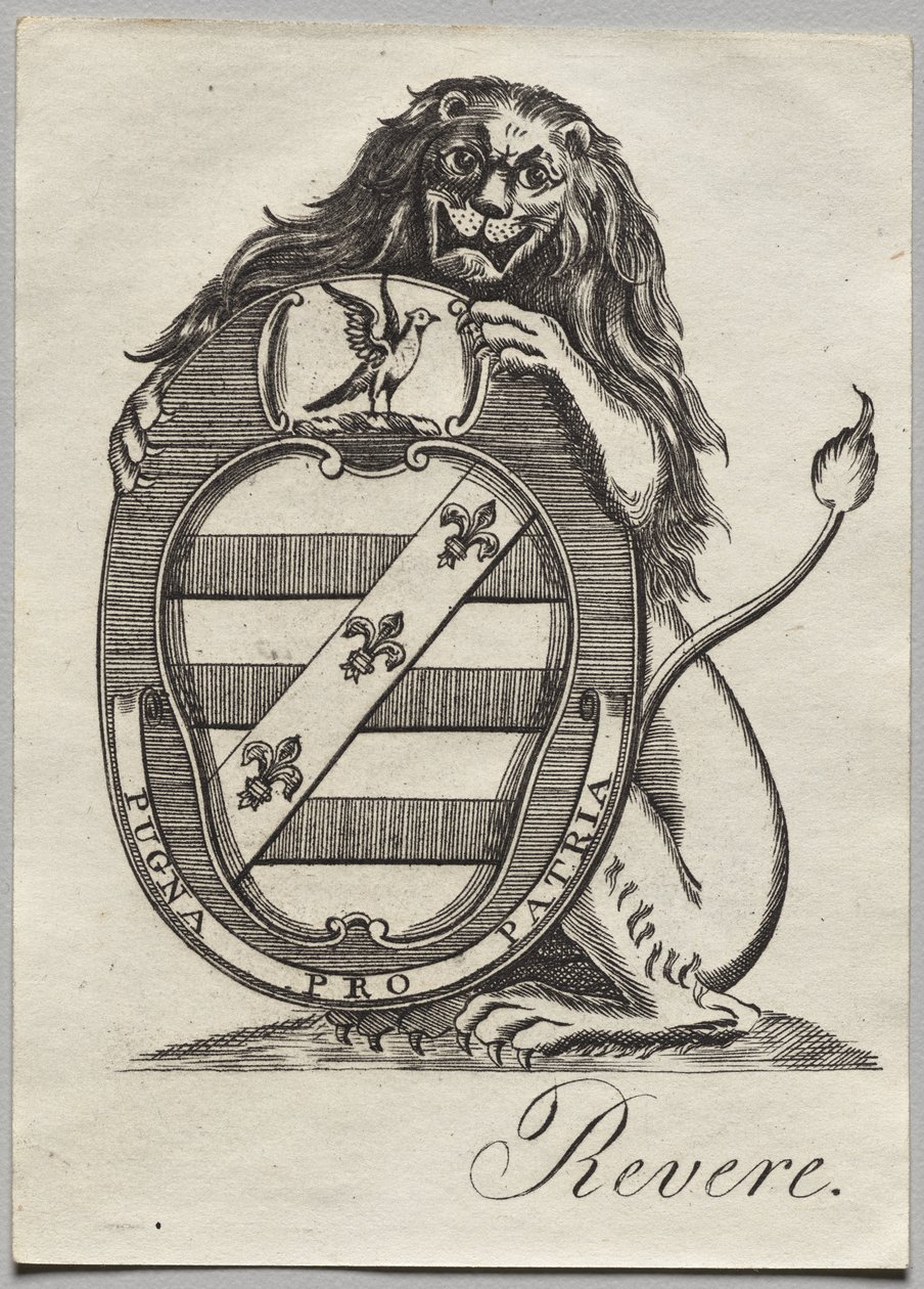 Bogskilt: Våbenskjold af Paul Revere II