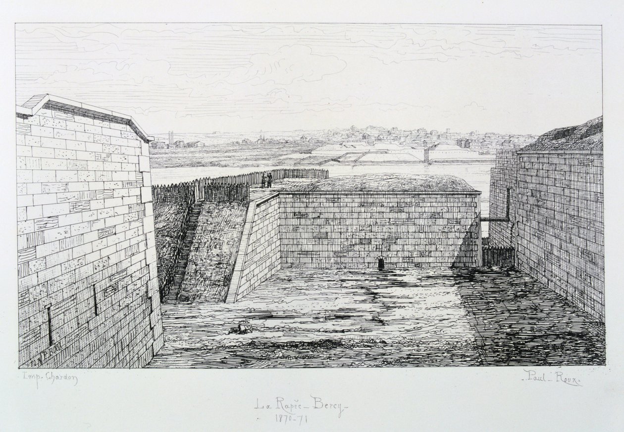 La Rapee-Bercy, belejring af Paris, 1870-1871. af Paul Roux