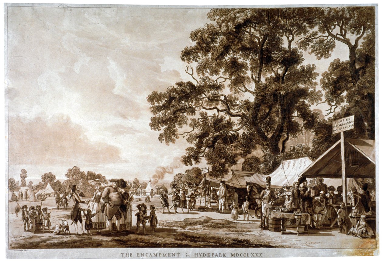 Hærens lejr i Hyde Park, London, 1780. af Paul Sandby