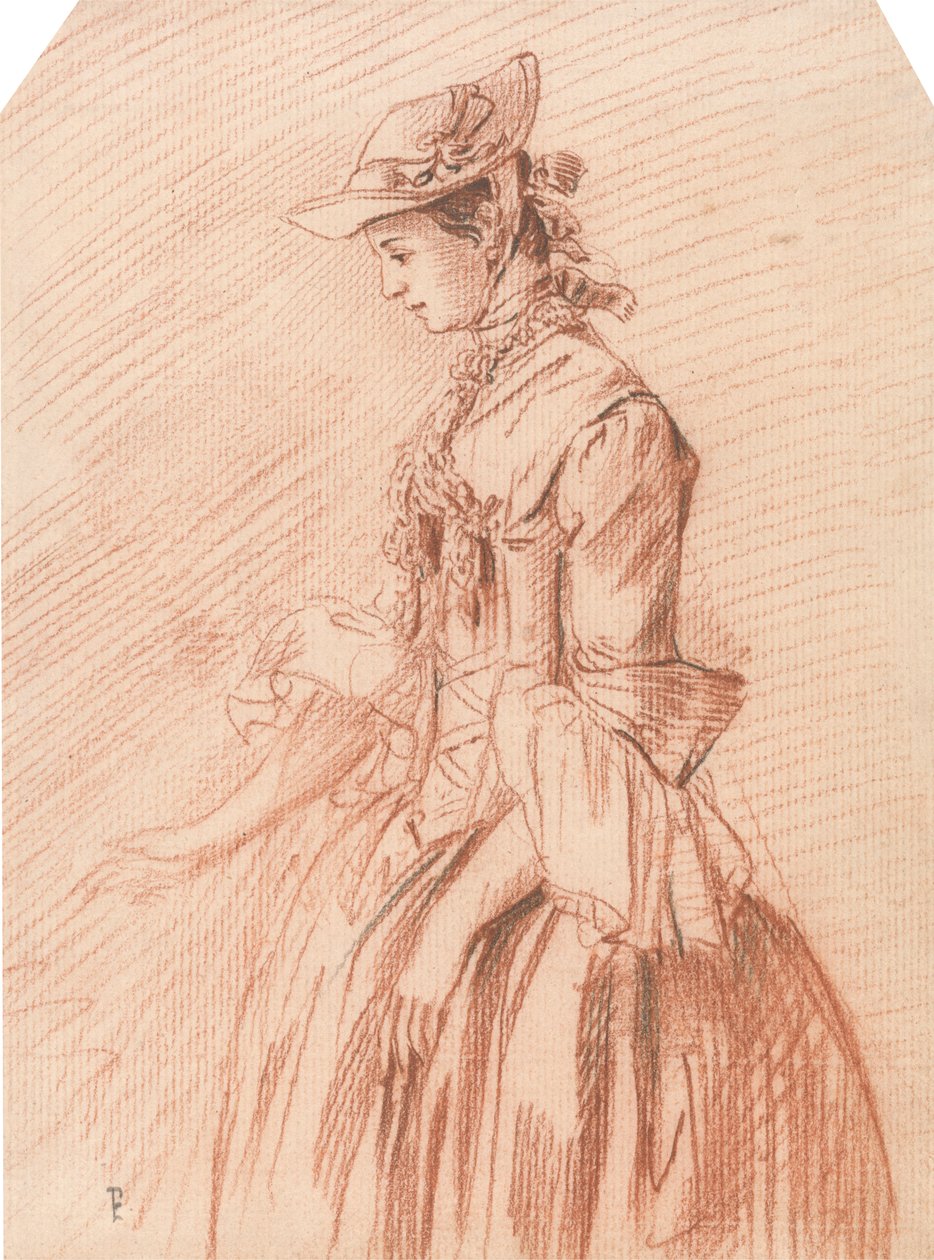 Lady in a Bonnet af Paul Sandby