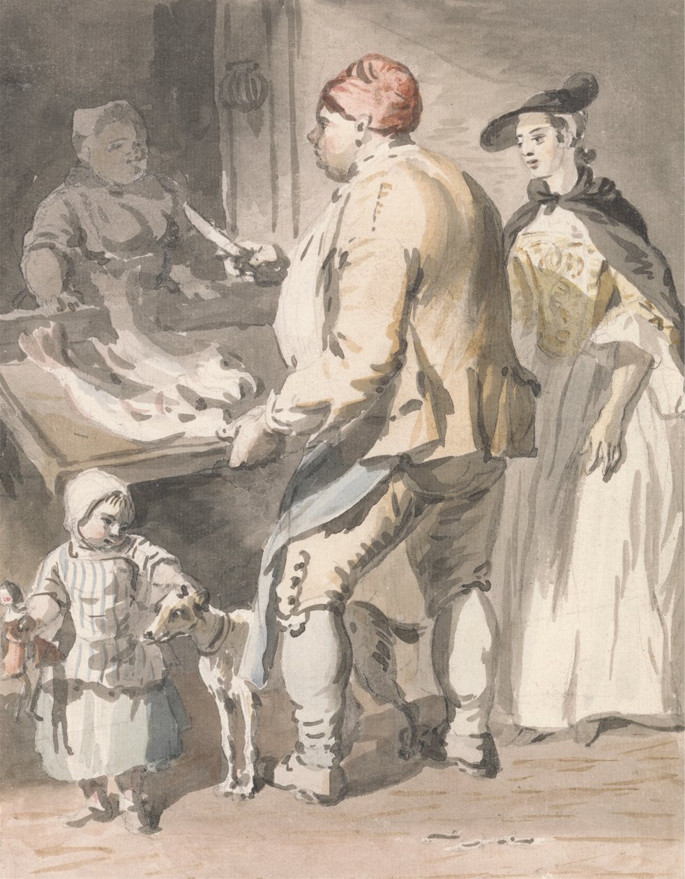 London Cries: En fiskehandler af Paul Sandby