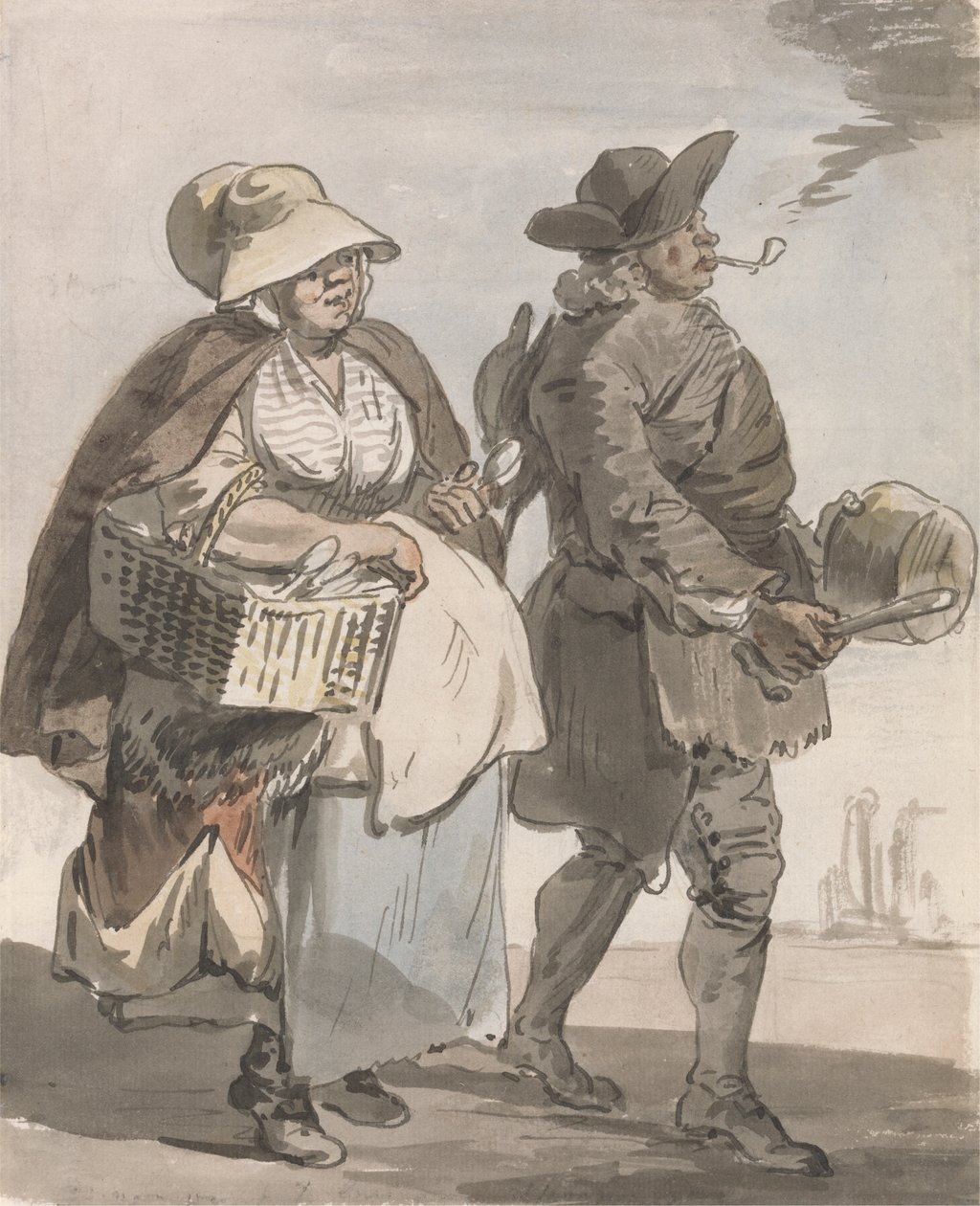 London råber: "Vil du have nogen skeer..." af Paul Sandby