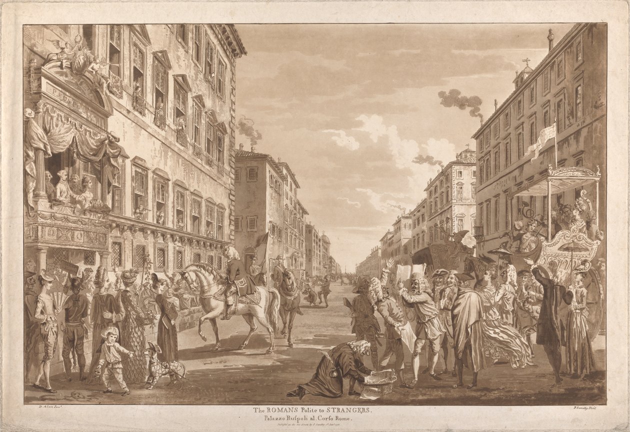 Romerne høflige over for fremmede af Paul Sandby
