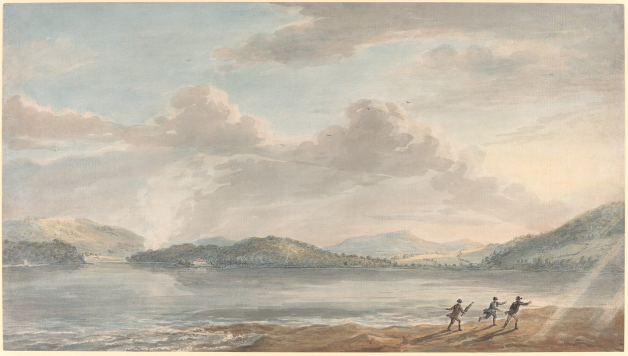 Tidevandet stiger ved Briton Ferry af Paul Sandby