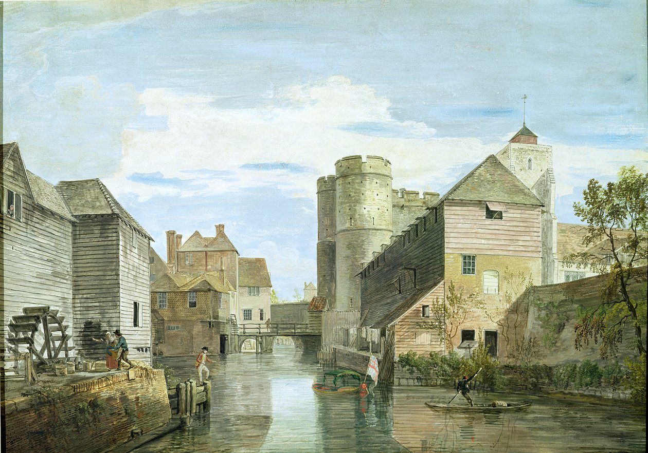 The Westgate, Canterbury (kropsfarve på papir) af Paul Sandby