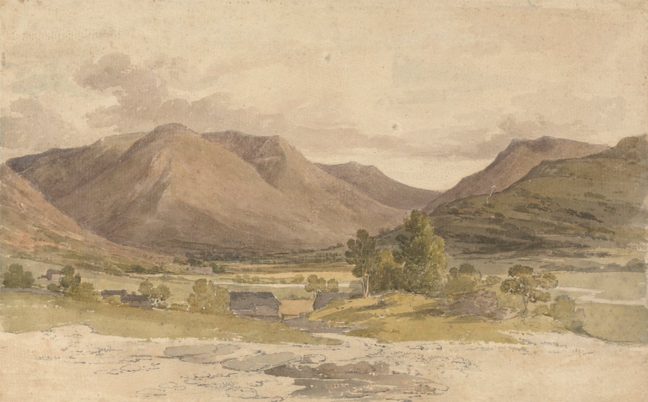 Udsigt over Side Farm, Patterdale af Paul Sandby Munn