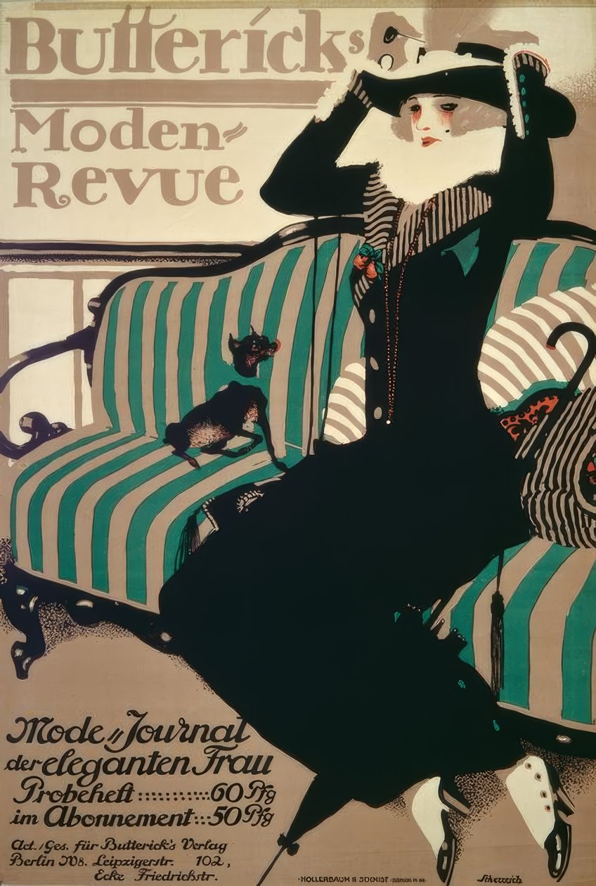 Buttericks Moden-Revy / Plakat 1912 af P.Scheurich af Paul Scheurich
